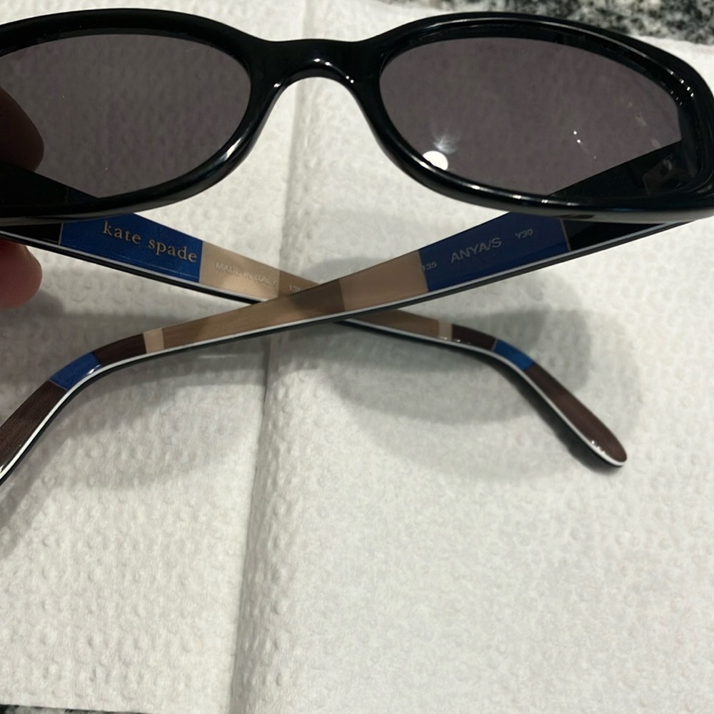 Kate Spade Black Sporty Wraparound Sunglasses